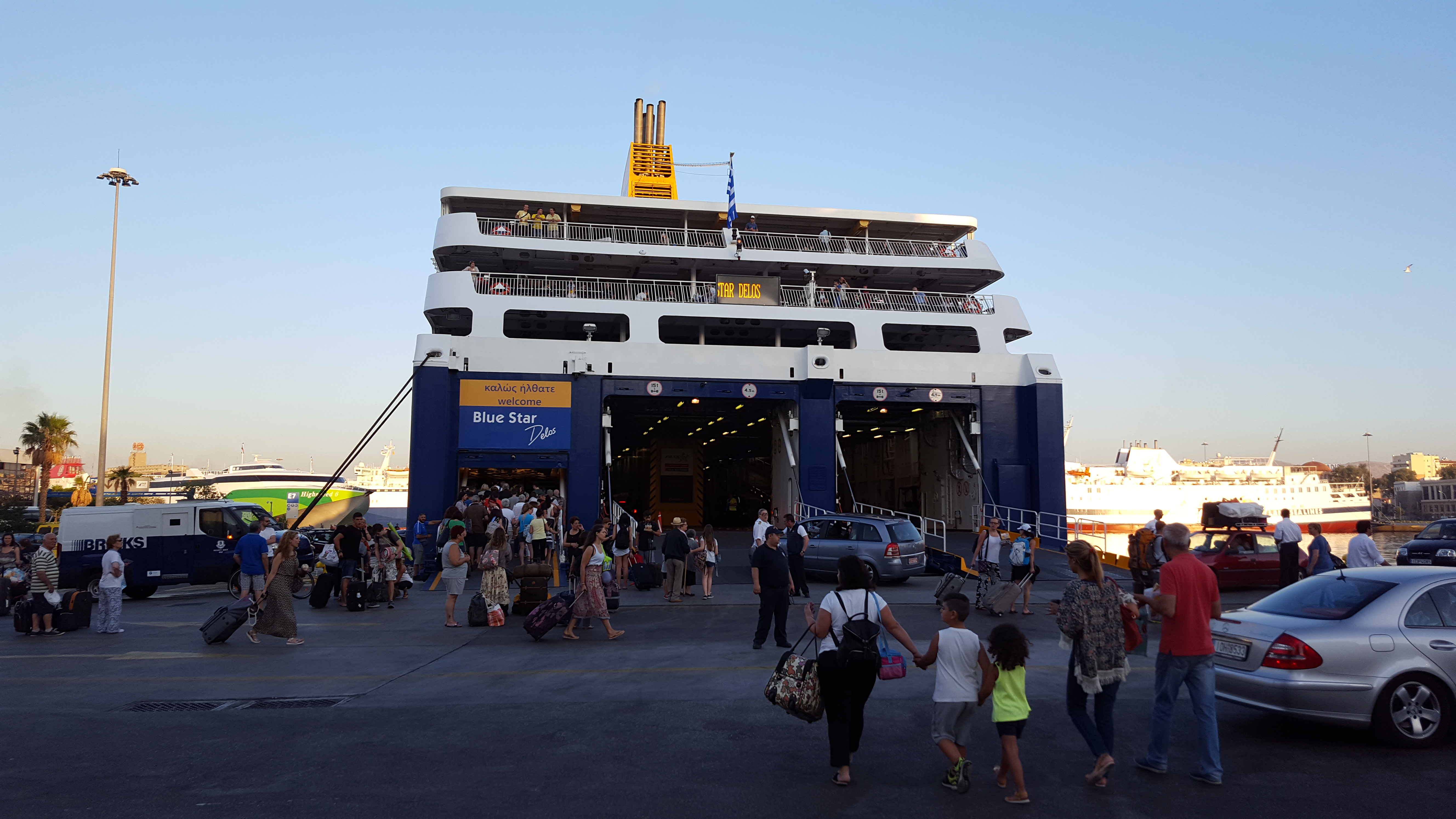 Entrance of the blue star ferry